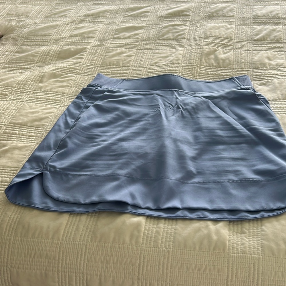 Ladies blue golf skort